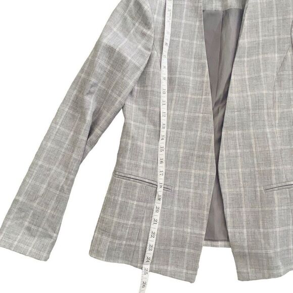 NWOT Tommy Hilfiger Womens Sz 2 Gray Plaid Blazer Lined Long  Career Wear, f23 - Picture 10 of 12